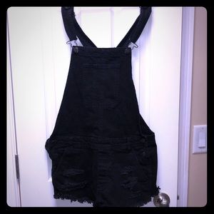 American Eagle overall shorts hi waisted